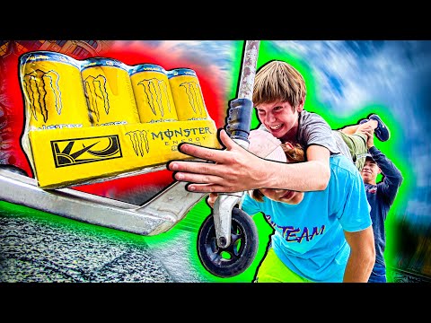 ЯЩИК ЭНЕРГЕТИКА за ТРЮК 2.0  | Трюки на Самокате