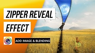 How to Create  Zipper Effects with Add Image and Blending Mode | PhotoDirector App Tutorial screenshot 3