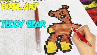 🐻 How to Make a Pixel Art Teddy Bear 🎨 | Easy Step-by-Step Tutorial