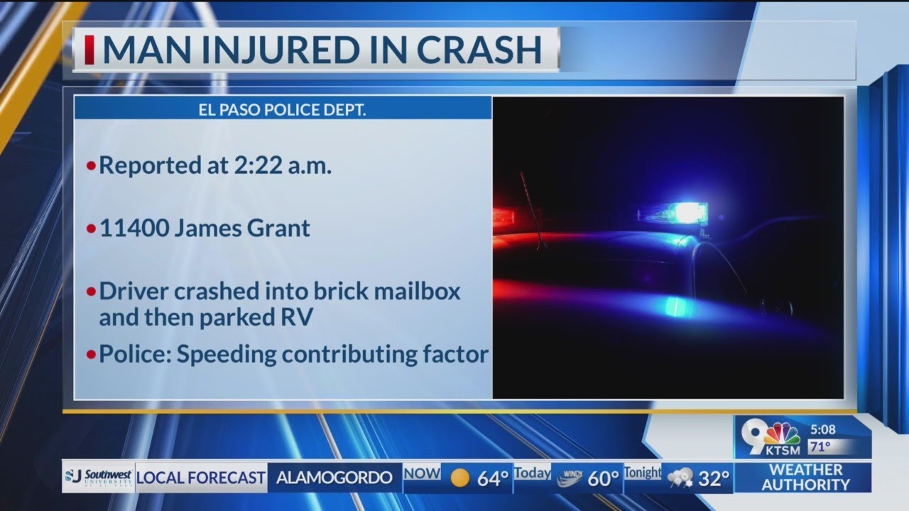 Man seriously injured after crashing into a RV - YouTube