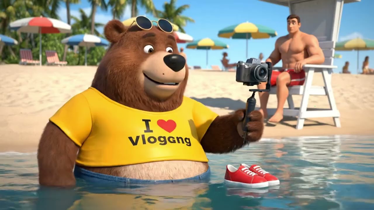 Benny’s Beach Fail in Dubai 🌊 | Funny AI Cartoon Vlog l Benny’s Funniest Dubai Beach Vlog