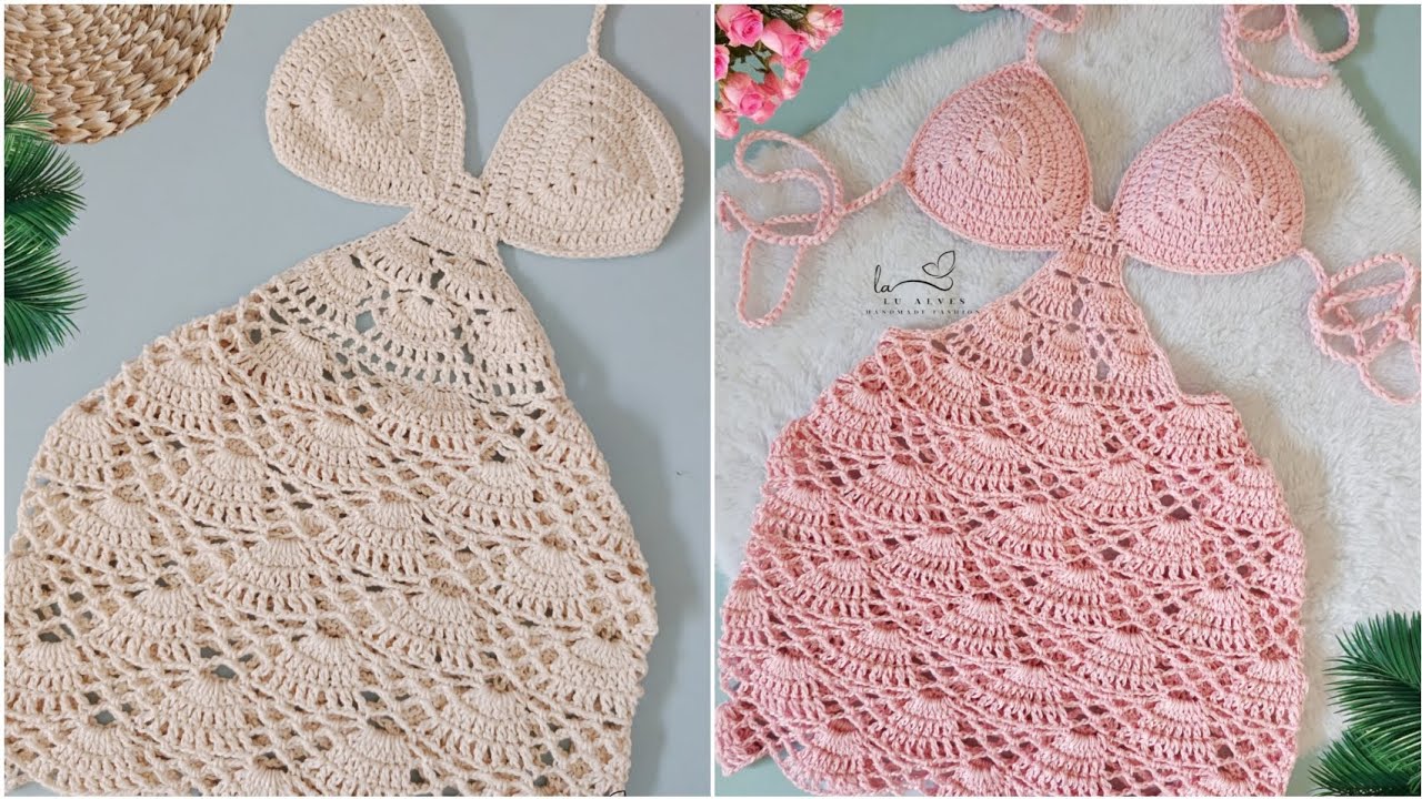 ✂️ Vestido de Praia em crochê Passo a passo completo