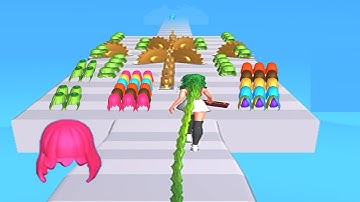 Hair Challenge 💕🌈👸 New Update Game Max  Levels (Gameplay Walkthrough Level 64)