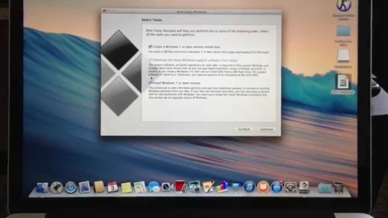 How To Install Windows 7 Via Boot Camp Assistant On Macbook Pro Retina Dualboot Youtube