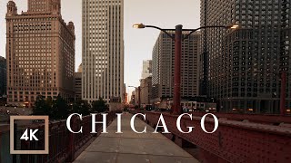 Walking Downtown Chicago, River Walk At Sunrise, Binaural City Sounds, Asmr