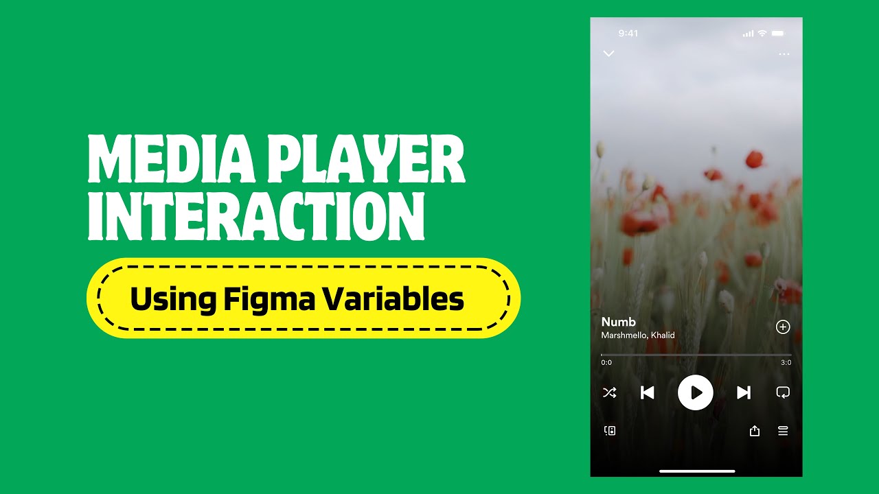 Media player interaction in Figma using variables