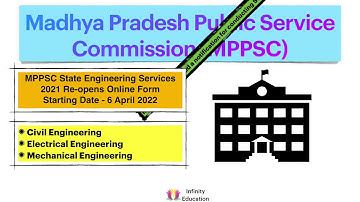 #MPPSC State Engineering Services Re-open Online Form 2022