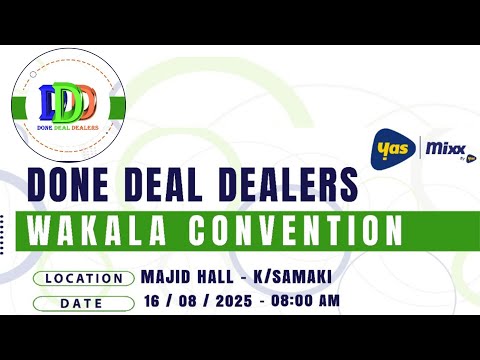 LIVE DONE DEAL WAKALA CONVENTION YAS MIXX 16 AUG 2025 8 00AM UNGUJA ZANZIBAR