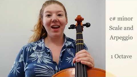 Cello | c# minor Scale and Arpeggio - 1 Octave