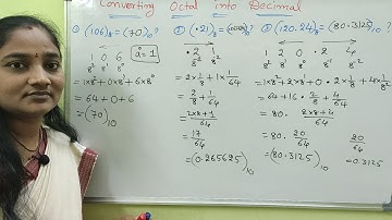 Computer Number System|| Part -8 || Converting Octal into Decimal Both in Telugu And English