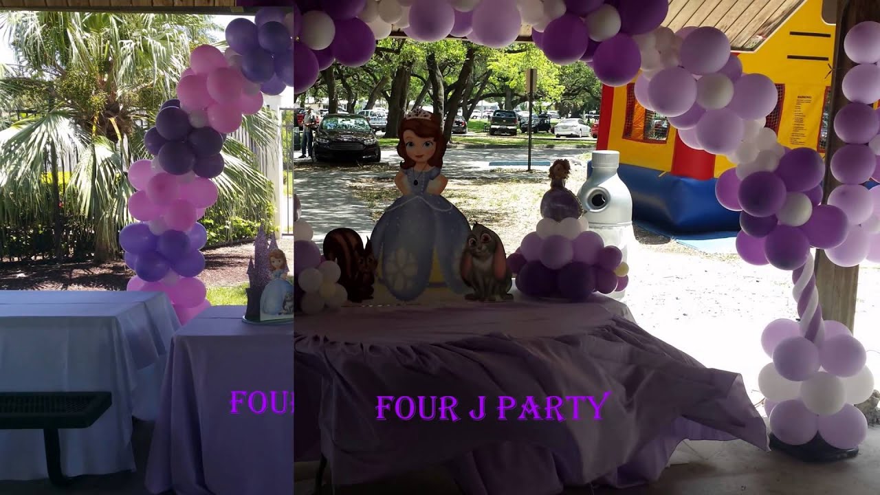 Party Rental Offer A Sofia The First Decoration Youtube