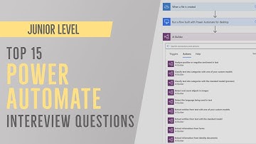 Top 15 Junior Power Automate questions