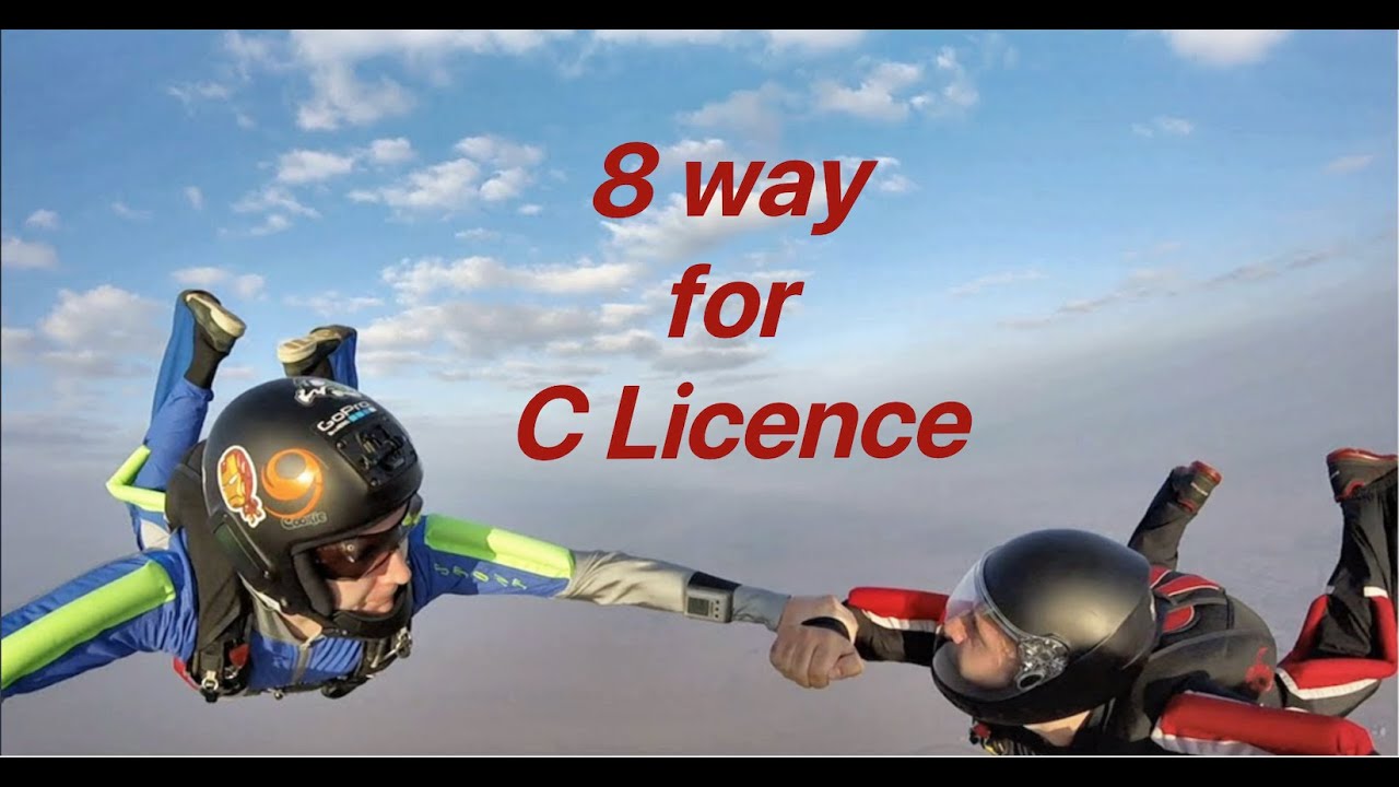 USPA C License requirement jump 8 way Skydive Dubai YouTube
