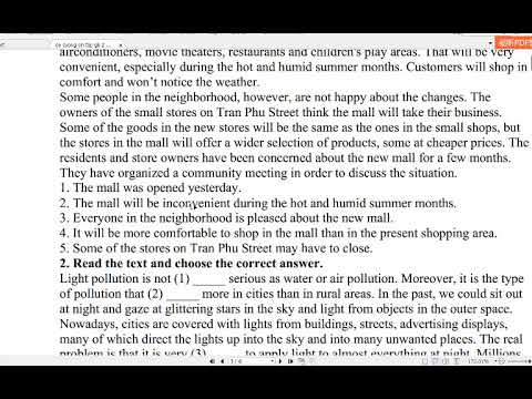 Giải Đề Cương Ôn Thi Giữa Học Kì 2 Tiếng Anh 8 Global Success (Phần Reading 1) - youtube