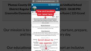 How to access PCOE/PUSD Governing Board Agendas