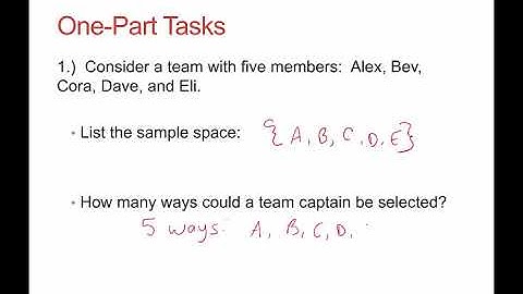 Introduction to Counting: One-part tasks and two-part tasks