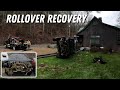 A rollover recovery  a durango in the ditch