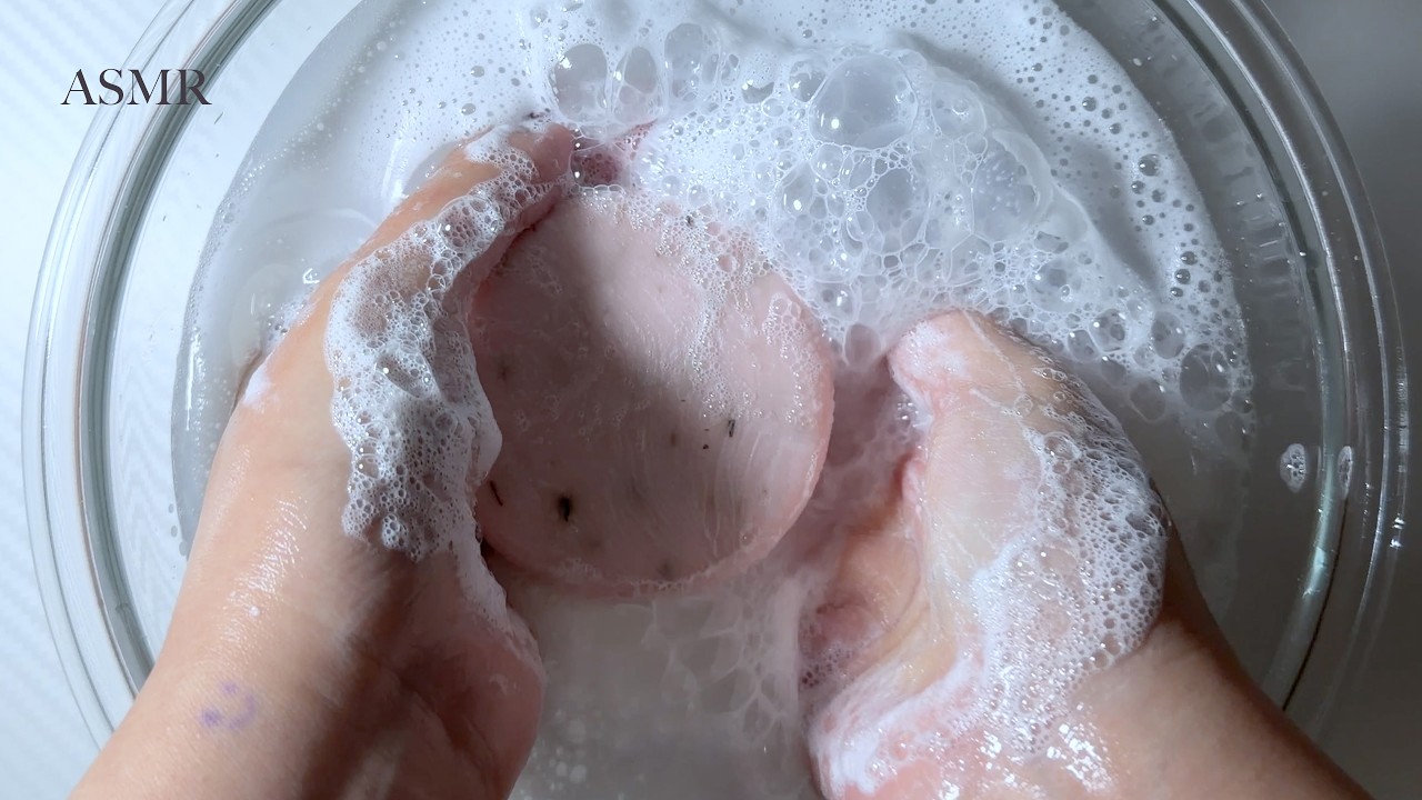 사각사각 비누 파내기 + 폭신한 거품🫧  ASMR