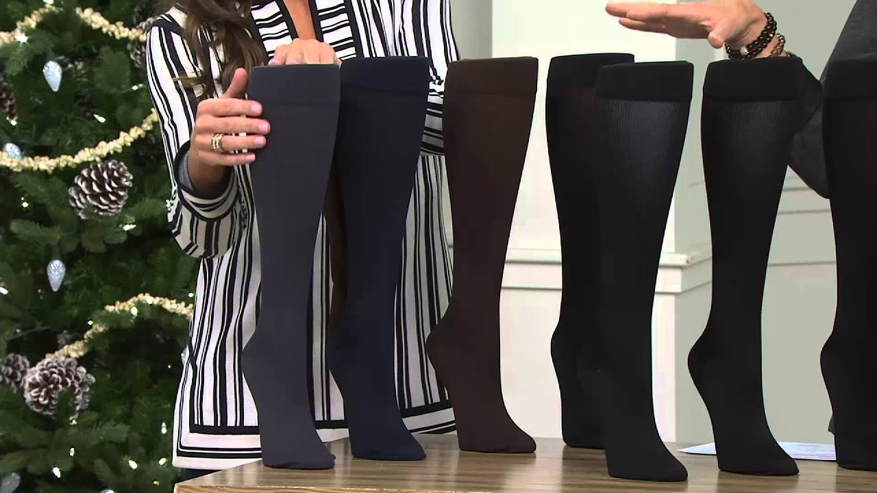 Legacy Graduated Compression Trouser Socks Set of 4 on QVC YouTube