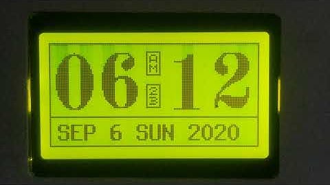 NTP, Network Time Protocol, WiFi, Internet Clock, GLCD 128x64 Arduino, ESP32 Calendar.