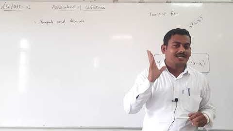 LECTURE -01 | II PUC MATHEMATICS |APPLICATIONS OF DERIVATIVES | BY JADHAV SIR