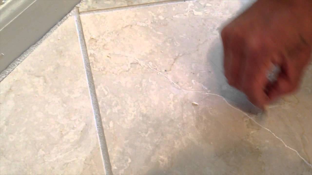 Fixing Crack Holes In A Marble Floor Youtube
