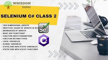 #selenium  C# Training Class 2 ||  @WhizdomTrainings