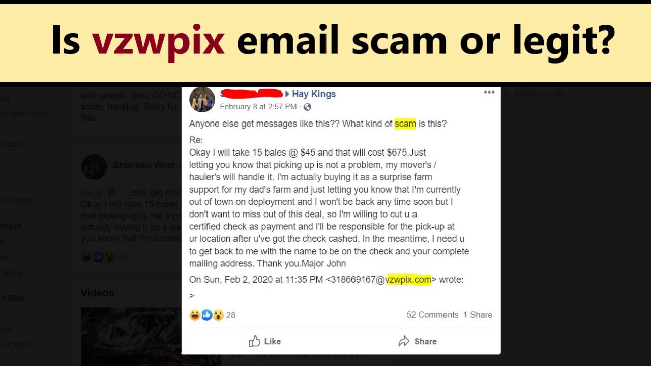 scam? What is Vzwpix email and why are you getting this spam?