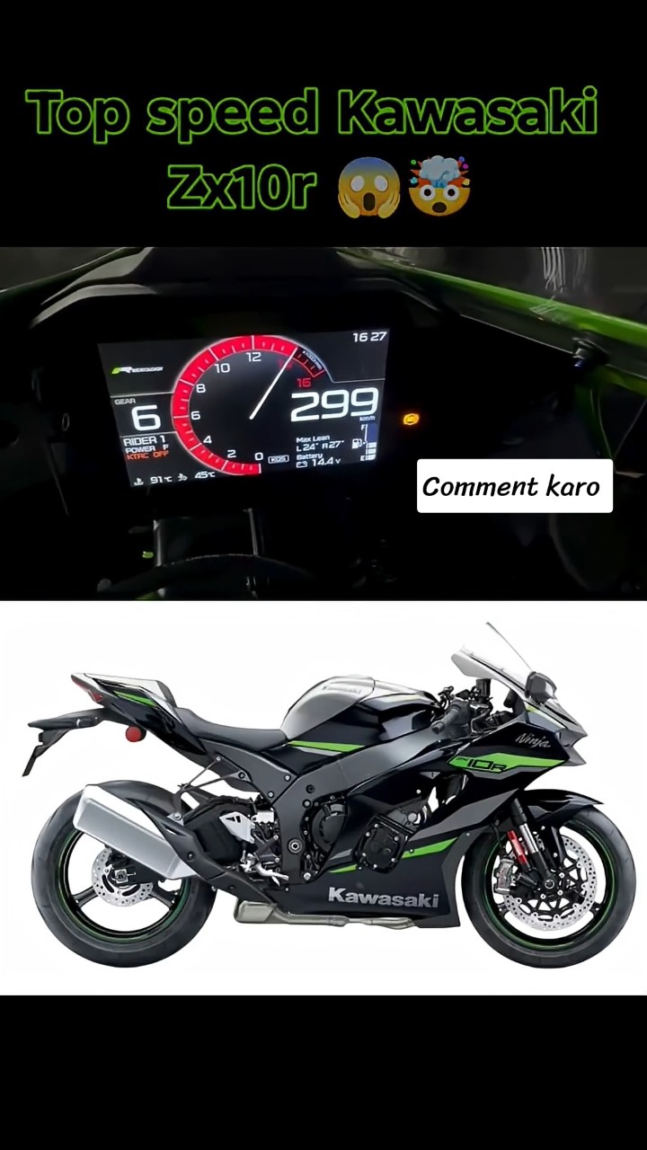 Kawasaki ZX10R Top Speed 🔥 | Ninja ZX-10R Full Speed Run 2026