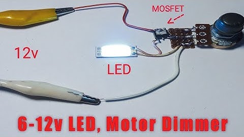 12v LED Dimmer Using MOSFET - With circuit diagram