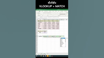 vlookup + match เป็นการรวมฟังก์ชันที่น่าสนใจ #excel #excelวัยทํางาน