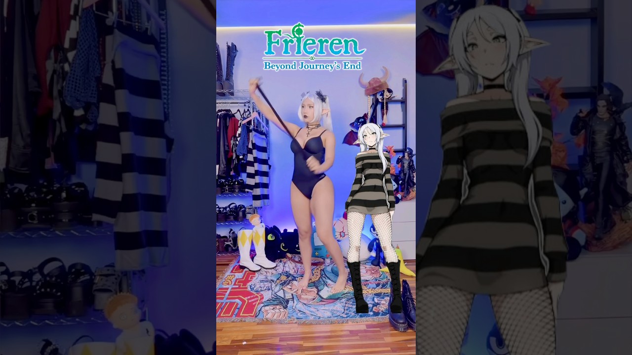 GOTH Frieren broke my heart 😳#anime #cosplay