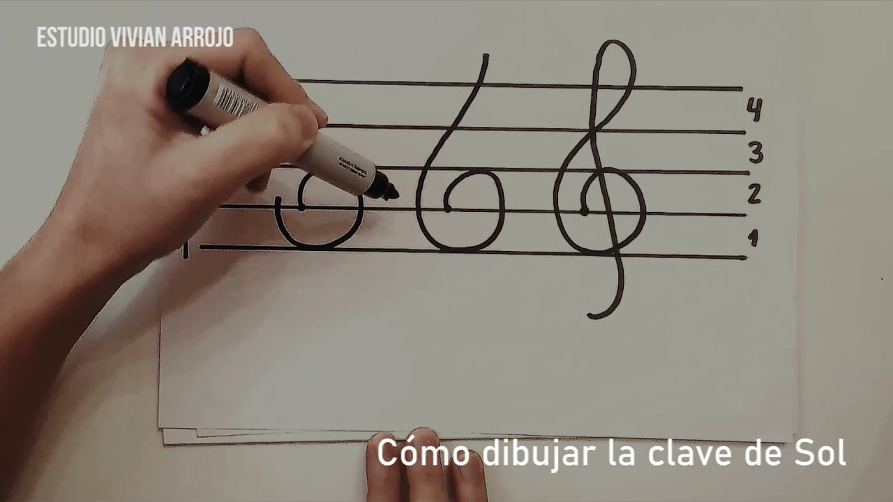 Cómo dibujar la clave de sol YouTube