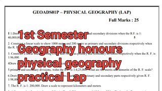 physical geography lap ||  1st semester Geography honours ||  কী কী প্রশ্ন আসতে পারে _