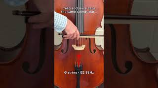 Open strings demo on cello.