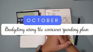 Monthly budget || October || zero based || conscious spending plan