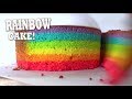 Rainbow Cake that actually bakes in rainbow layers!!