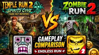 Temple Run 2 Spirits Cove Hard Nut Mutation Vs Zombie Run 2 Gameplay Comparison - Endlees Run