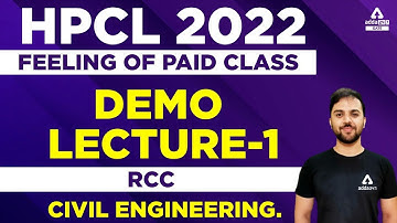 HPCL 2022 | HPCL RCC Demo Class #1 | Direct From Paid Batch | HPCL Civil Engineering