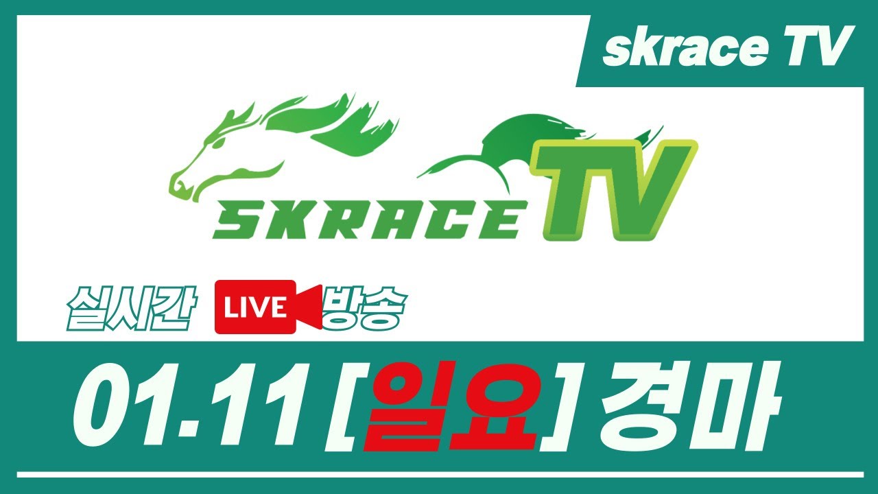 [skrace TV] 26년 1월 11일 서울  일요일 실시간 경마 해설방송 / 경마방송 / 경마전문위원 / LIVE
