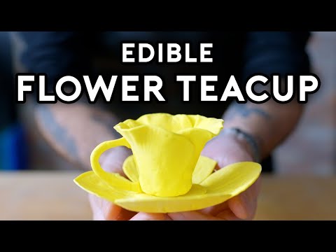 Binging with Babish Edible Flower Teacup from Willy Wonka and the Chocolate Factory