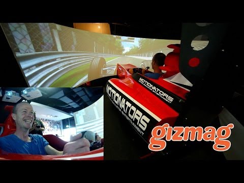 Gizmag test-crashes the $250,000 Motionators F1 simulator