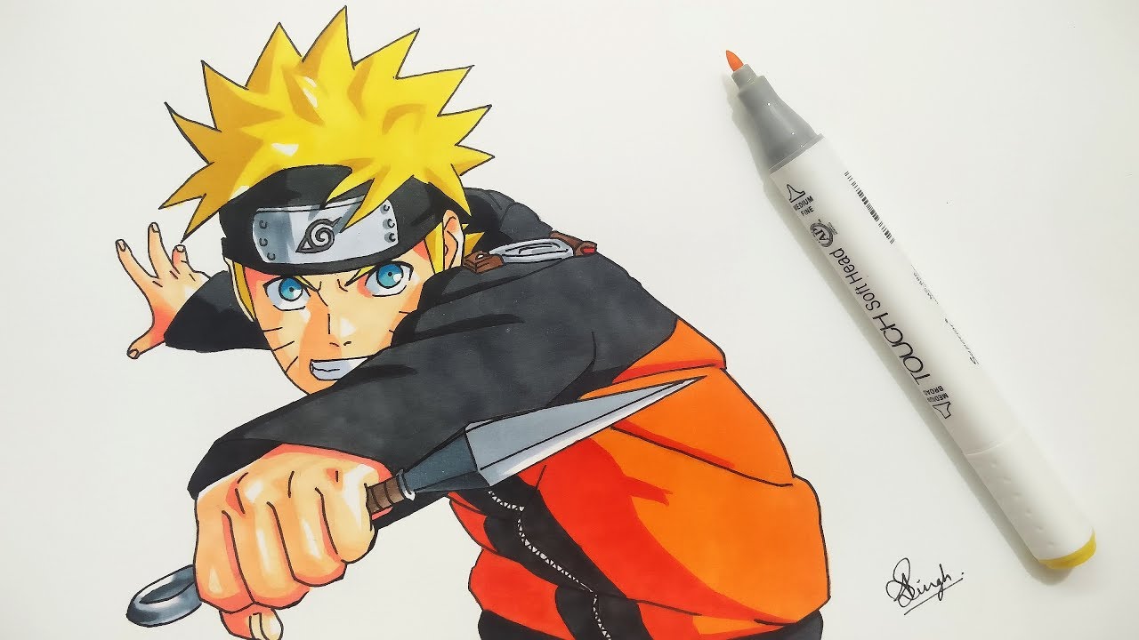 How to Draw Naruto - Step by Step (Tutorial) 