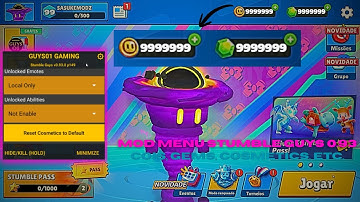 Mod MENU Stumble Guys 0.93 V.2 APK - Coins, Gems, Cosmetics, etc - 2025 Apk Version!
