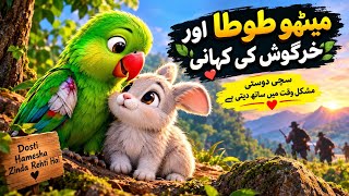 Meetho Tota Aur Khargosh Ki Sacchi Dosti 🦜🐰 | Emotional Animal Story | Urdu Kahani