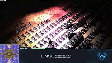 Game Maker Studio 3D RTS UNSC VS COVENANT: Stress Test 5000 Units