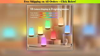 Usb Rechageable Dimmable Touch Lamp Bedroom Portable Table Bedside Night Lamp 13 RGB Colors Night