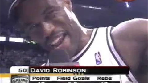 David Robinson's Final Game (13pts, 17reb, 2blk, NBA Championship)