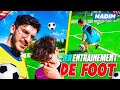 Premier entrainement mon petit frre au foot avant son inscription dans un club   clat