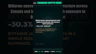 Bitfarms (BITF.TSX) just crashed 30% in a single session